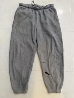 【】GUグレー スウェットパンツ 汚れあり ジャンク【】