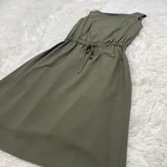 ストロベリーフィールド　ワンピース　リバーシブル　カーキ　無地　ノースリーブ