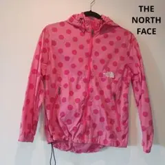 【美品】ノースフェイス 140 ピンク 水玉 ウィンドブレーカー アウター