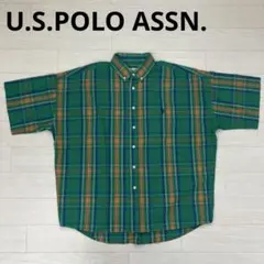 U.S.POLO ASSN. 半袖チェックシャツ マルチカラー Mのサムネイル