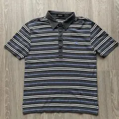 【新品未使用】BURBERRY ポロシャツ ブラック/ストライプ 美品 BURBERRY バーバリー アイコンストライプ ポロシャツ
