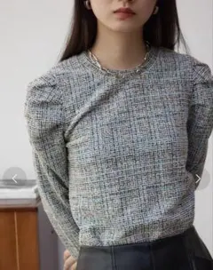 ツイード長袖トップス AZUL by moussy