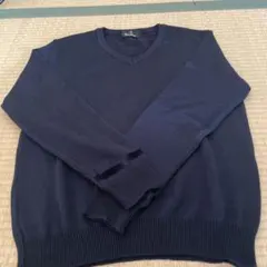 Paradiso ネイビー Vネックセーター Lサイズ