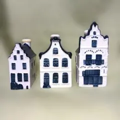 KLM Blue Delft Miniature House 3個セット