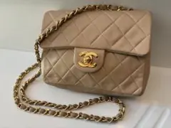 ⭐️（人気）【CHANEL】シャネル ミニマトラッセ ベージュ ラムスキンW17