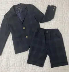 グリーンレーベルフォーマルスーツ上下　135 チェック