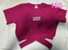 LOVE BOAT 裾クロス　半袖　Tシャツ　150 ピンク