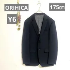 ORIHICA 黒 ジャケット 身長175㎝対応 ストライプ Y6 スリムM