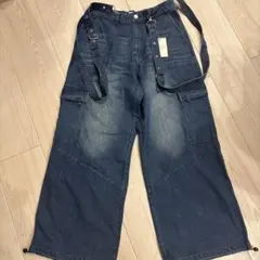 SERACE サスペンダー付きデニムパンツ M