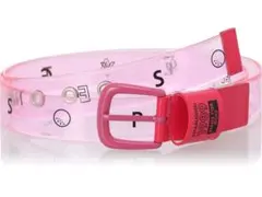 新品 パーリーゲイツ クリアバックルベルト ピンク UNISEX 日本製