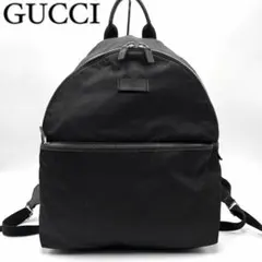 GUCCI GG柄 リュック ブラック ナイロン レザー