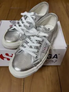 美品　SUPERGA シルバー スニーカー 37