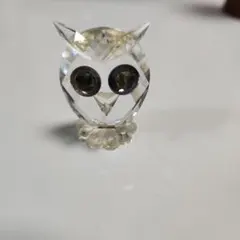 クリスタル フクロウ 置物 約5cm