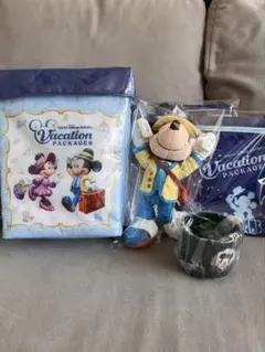 バケーションパッケージ　ポップコーンケース　ミッキーぬいば　ポシェット２個セット