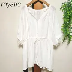 mystic ミスティック シャツ チュニック レース ホワイト 白 レディース