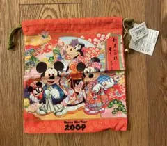 ディズニー　お正月　2009 巾着