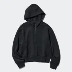 UNIQLO ユニクロ ドライスウェットフルジップパーカ ブラック XL