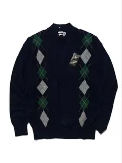 新品 イトーヨーカドー MR.YORK カシミヤ アーガイル ニット セーター