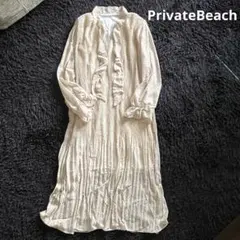 【新品同様】Private Beach シワ加工ワンピース ロング 2way 白のサムネイル