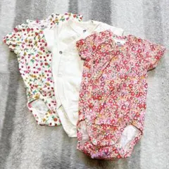H&M オーガニックコットンロンパース 3点セット