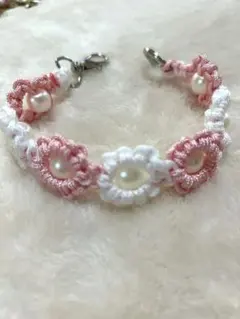 りーみーまー様 専用 花モチーフのペット用首輪 ピンク