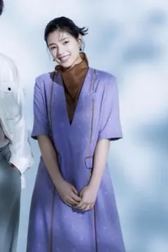 murral Embroidered leaves dress Lavender