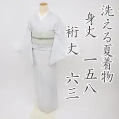 空*ル様 美品 洗える着物 夏着物 裄70 M 単衣 絽 芝草 白 - メルカリ