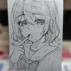 創作イラスト A5サイズ 手描き