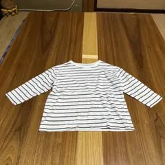 ストライプ 長袖 ボートネック Ｔシャツ