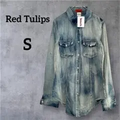【新品未使用】Red Tulips デニムシャツ コットン100％ Sサイズ