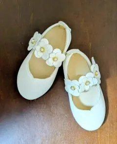 フォーマルシューズ 14.5cm 花飾り付き