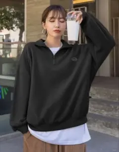 ハーフジップスウェット トレーナー
