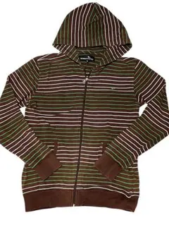 ブラウン ジップパーカー