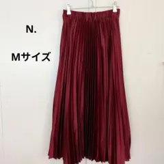【値下げ】N. 深みのボルドー ロングプリーツスカート Мのサムネイル