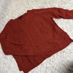 COMME CA ISM オレンジニットセーター サイズ9