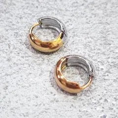 バイカラー フープピアス 12mm 金属アレルギー対応 付けっぱなし ステンレス