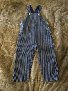 プチバトー petit bateau ストライプ オーバーオール12m70〜80