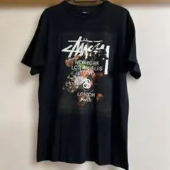 ステューシー　プリント　ロゴ　Tシャツ