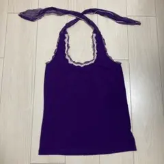 パープル ホルターネック キャミソールのサムネイル