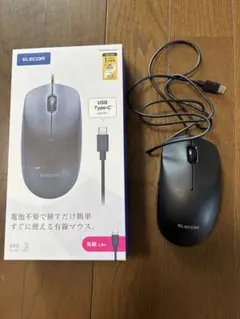 ELECOM SHELLPHA 有線マウス 本体　パソコン　マウス　type-Cのサムネイル