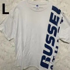 Russell ラッセル　ホワイト Tシャツ MLBロゴ　Lサイズ