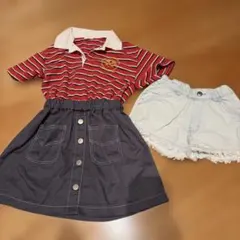 ブリーズ半袖ポロシャツワンピース、ショートパンツ