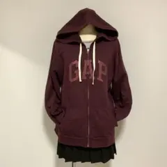 Y2K GAP ジップアップ　パーカー　ラメ　グランジ　ロゴ　平成　ギャル