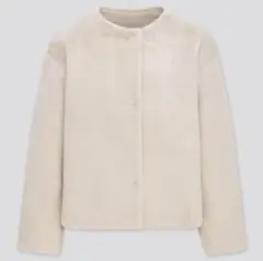 ホワイト⭐️UNIQLOラビットファー風ジャケット