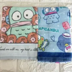 サンリオ　ハンギョドン　はぴだんぶい　フェイスタオル　2枚セット