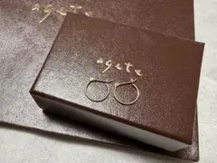 廃盤品)agete K10 ハート フープピアス チャーム対応 - メルカリ