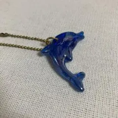 未使用 ドルフィン イルカ キーホルダー ブルー マリン ストラップ マスコット