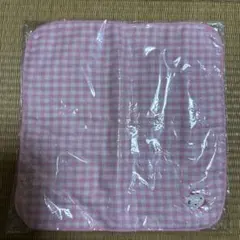 ファミリア　familiar ピンク ギンガムチェック ハンカチ