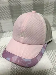 新品 adidas キッズ メッシュキャップ ピンク