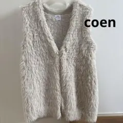 coen フェイクファーベスト